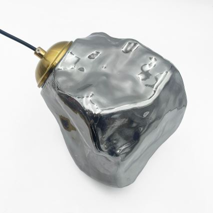 Полилей на кабел CRISTAL 3xE14/15W/230V месинг/димно черен