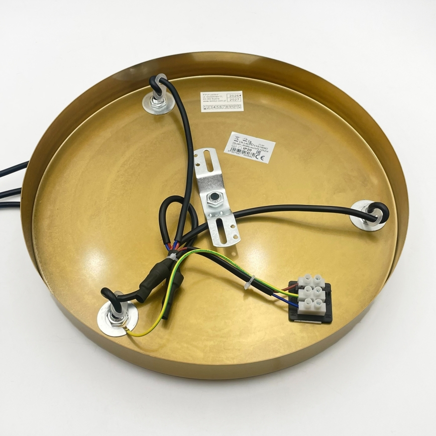 Полилей на кабел CRISTAL 3xE14/15W/230V месинг/димно черен