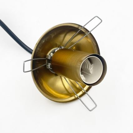 Полилей на кабел CRISTAL 3xE14/15W/230V месинг/димно черен