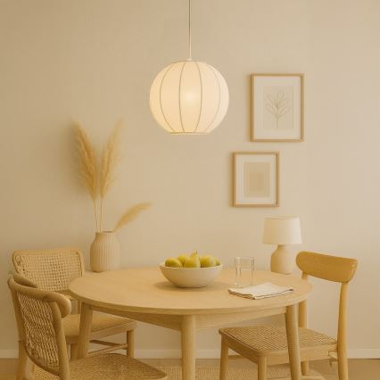 Полилей на кабел DANA 1xE27/15W/230V, Ø 25 см, бял