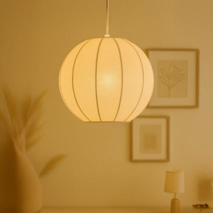 Полилей на кабел DANA 1xE27/15W/230V, Ø 25 см, бял