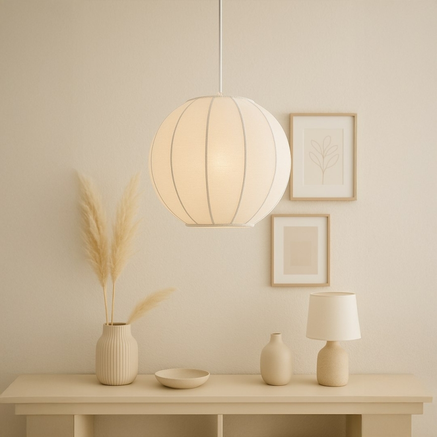 Полилей на кабел DANA 1xE27/15W/230V, Ø 25 см, бял