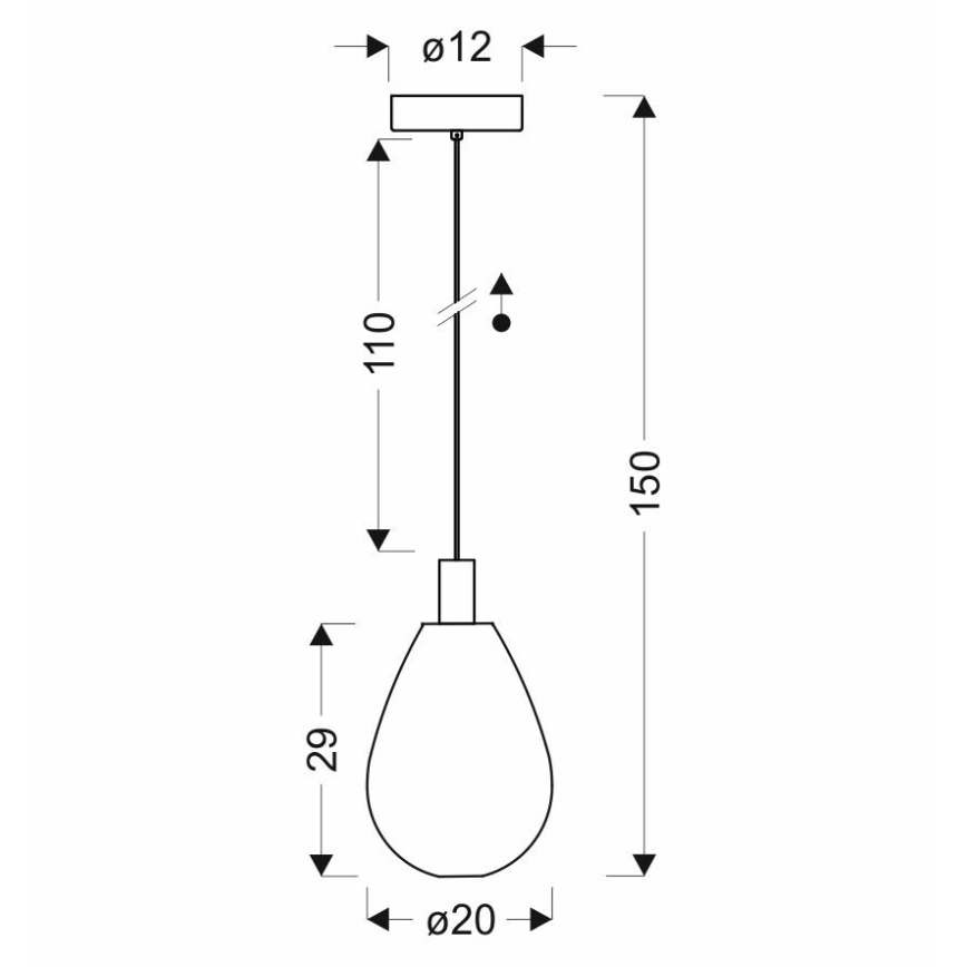 Полилей на кабел DENSO 1xG9/5W/230V Ø 20 см меден/черен