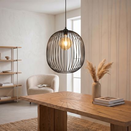 Полилей на кабел DESTELLO 1xE27/15W/230V Ø 33 см, черен