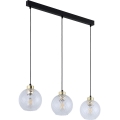 Полилей на кабел DEVON 3xE27/15W/230V черен/прозрачен
