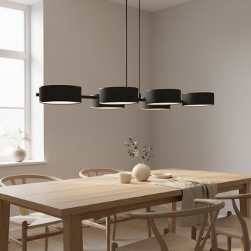 Полилей на кабел DRUMZ 6xE14/10W/230V черен