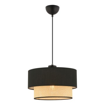 Полилей на кабел ECHO 1xE27/60W/230V, черен/бежов