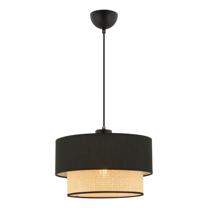 Полилей на кабел ECHO 1xE27/60W/230V, черен/бежов