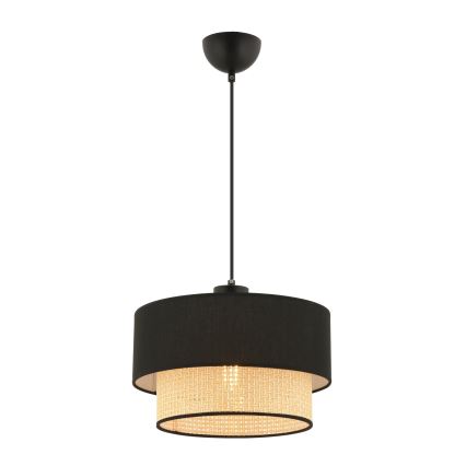 Полилей на кабел ECHO 1xE27/60W/230V, черен/бежов