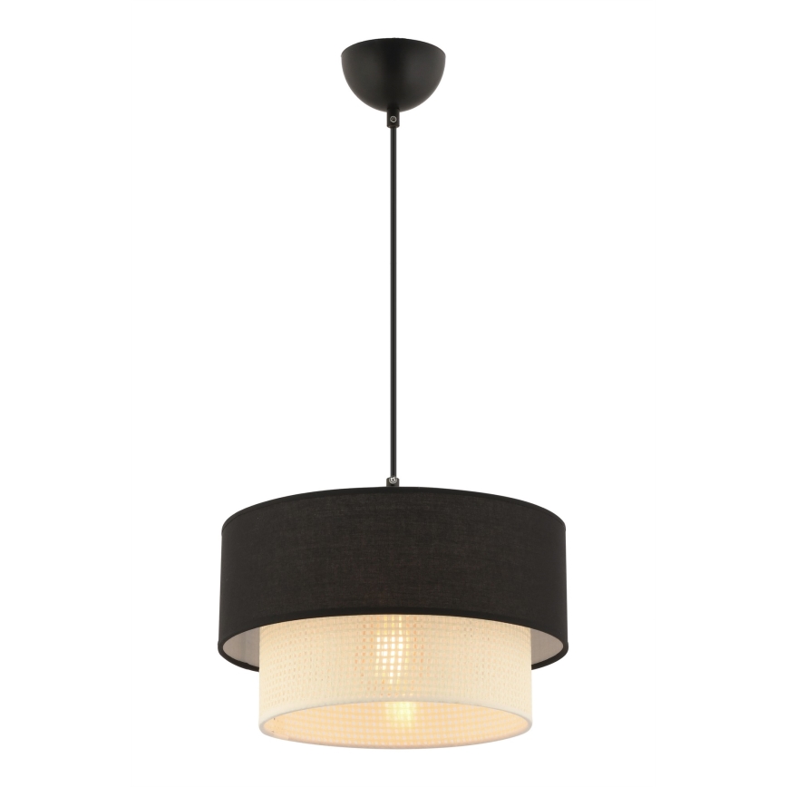 Полилей на кабел ECHO 1xE27/60W/230V черен/кремав