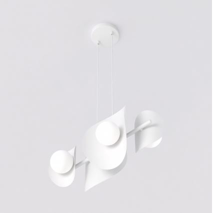 Полилей на кабел ELEMENTI 4xG9/8W/230V бял