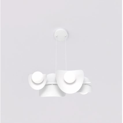 Полилей на кабел ELEMENTI 4xG9/8W/230V бял