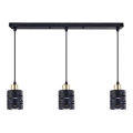 Полилей на кабел ELEN 3xE27/35W/230V черно/златно