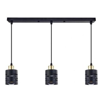 Полилей на кабел ELEN 3xE27/35W/230V черно/златно