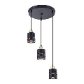 Полилей на кабел ELEN 3xE27/35W/230V Ø 29 см черно/златисто