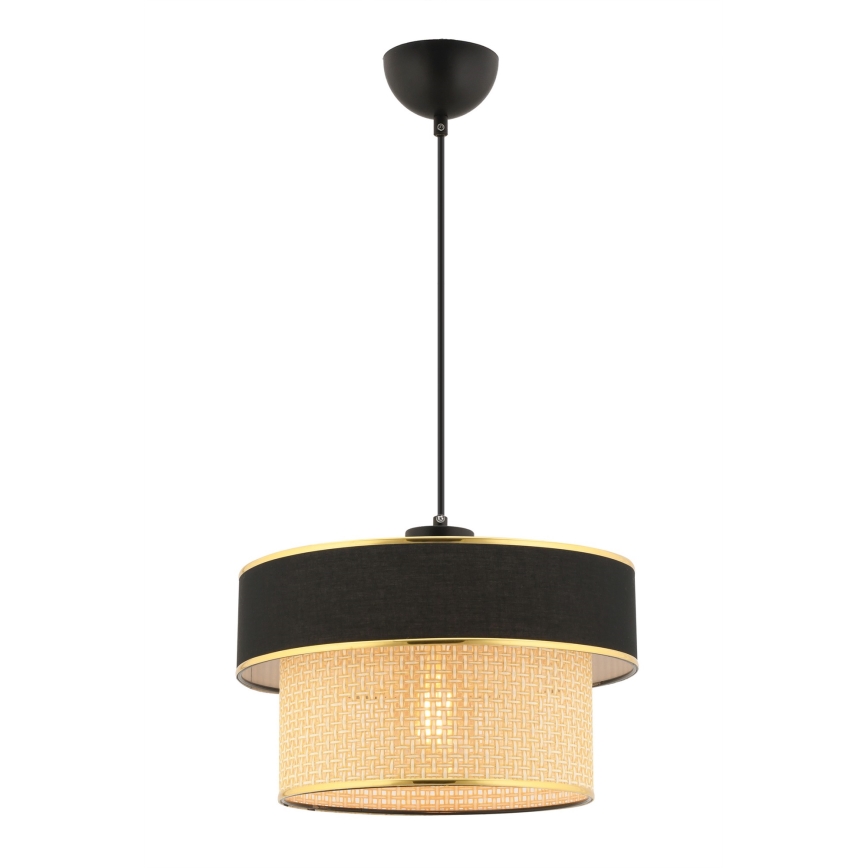 Полилей на кабел ERO 1xE27/60W/230V черен/бежов