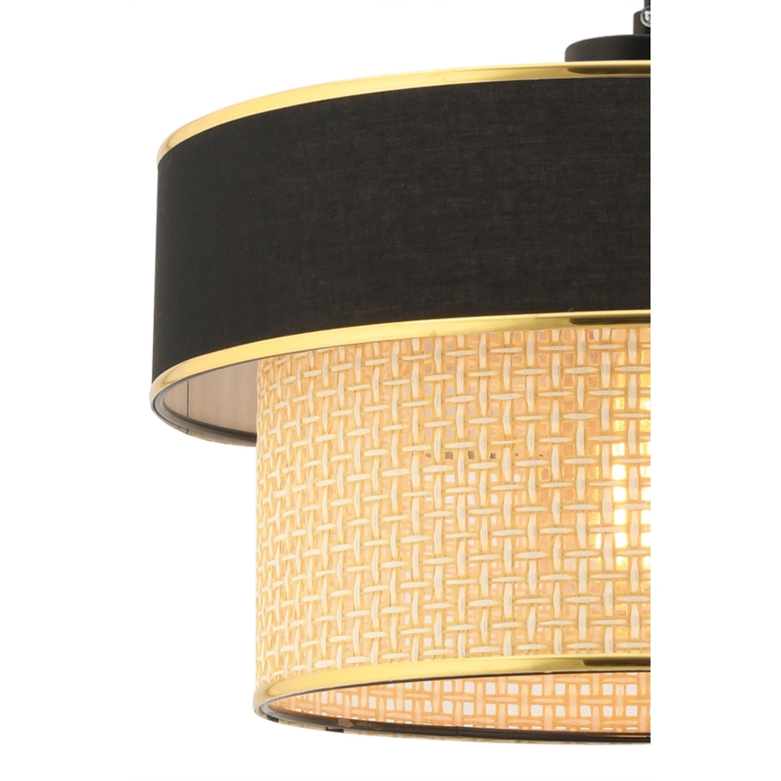 Полилей на кабел ERO 1xE27/60W/230V черен/бежов