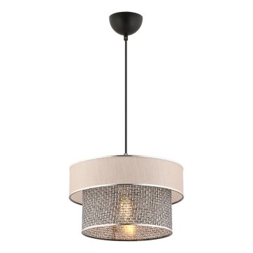 Полилей на кабел ERO 1xE27/60W/230V кремав/сив