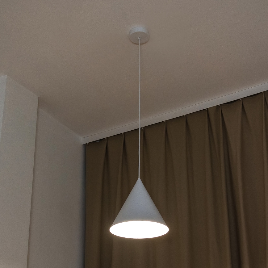 Полилей на кабел ETNA II 1xE27/15W/230V диаметър 25 см бял