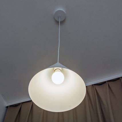 Полилей на кабел ETNA II 1xE27/15W/230V диаметър 25 см бял