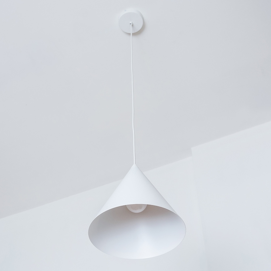 Полилей на кабел ETNA II 1xE27/15W/230V диаметър 25 см бял