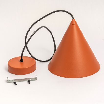 Полилей на кабел ETNA II, 1xE27/15W/230V, Ø 25 см, оранжев