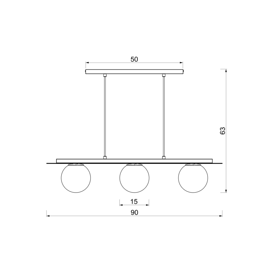 Полилей на кабел FLAT 3xE27/15W/230V бежов