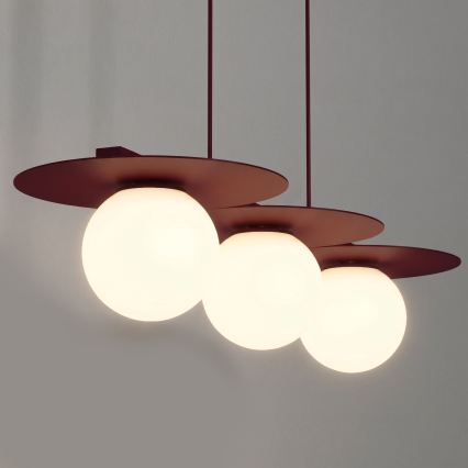 Полилей на кабел FLAT 3xE27/15W/230V, бордо