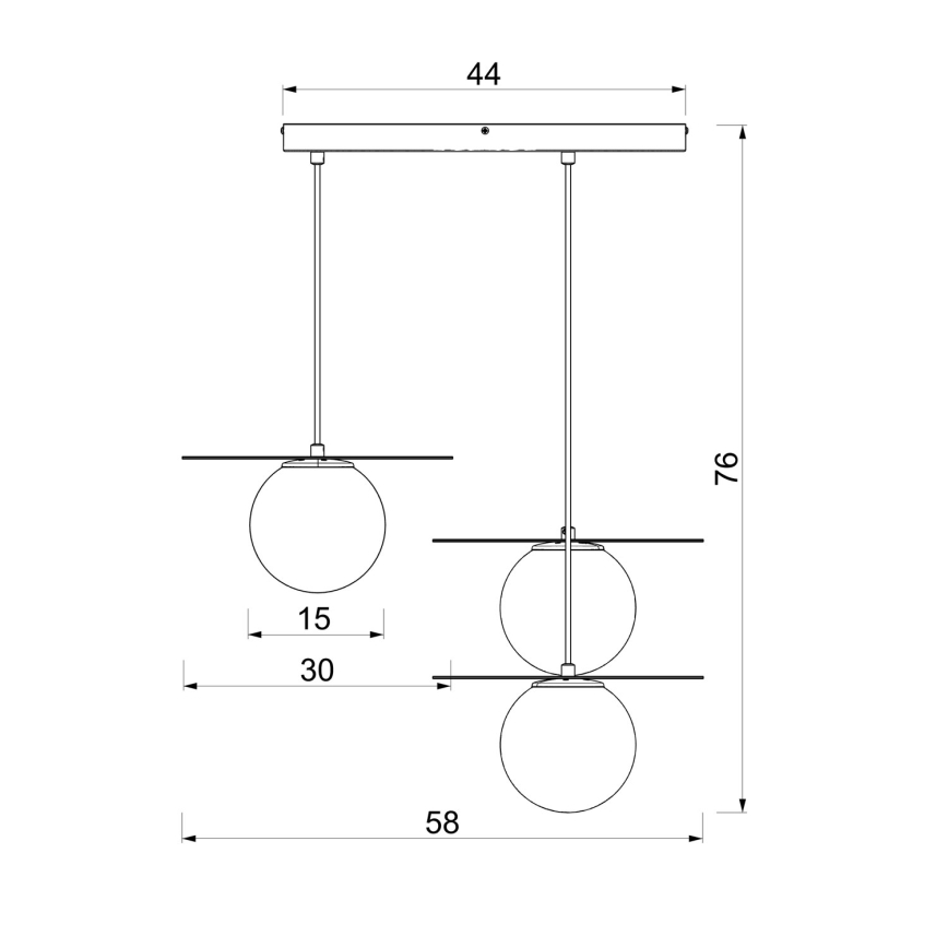 Полилей на кабел FLAT 3xE27/15W/230V кафяв