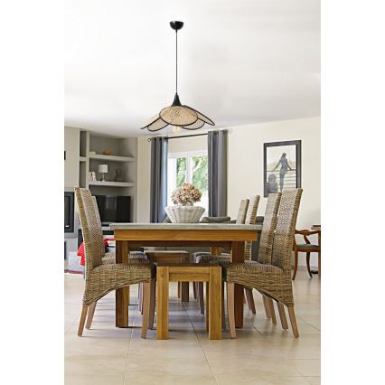 Полилей на кабел FUME 1xE27/40W/230V Ø 45 см черно/бежово