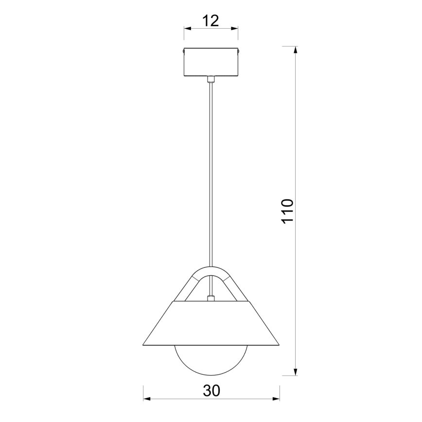 Полилей на кабел FUNDA 1xE27/15W/230V бронзов