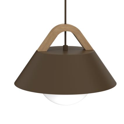 Полилей на кабел FUNDA 1xE27/15W/230V кафяв