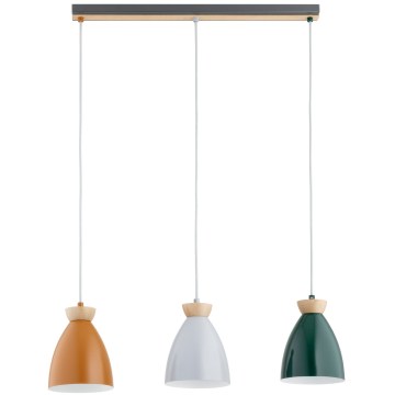 Полилей на кабел GALIA 3xE27/15W/230V пъстроцветен