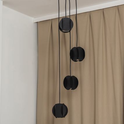 Полилей на кабел GAMBIT 4xGU10/10W/230V черен