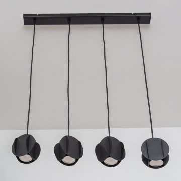 Полилей на кабел GAMBIT 4xGU10/10W/230V черен