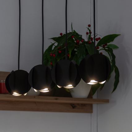 Полилей на кабел GAMBIT 4xGU10/10W/230V черен