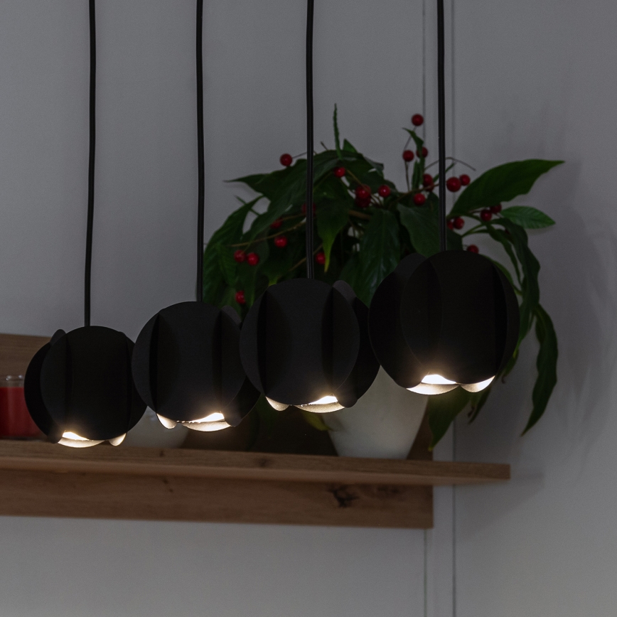 Полилей на кабел GAMBIT 4xGU10/10W/230V черен