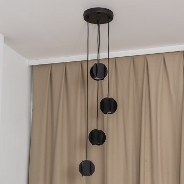 Полилей на кабел GAMBIT 4xGU10/10W/230V черен