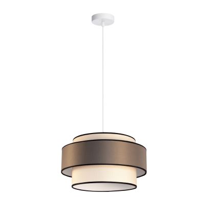 Полилей на кабел GRACE 1xE27/60W/230V, Ø 40 см, кремав/сив