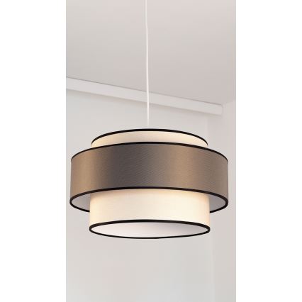 Полилей на кабел GRACE 1xE27/60W/230V, Ø 40 см, кремав/сив