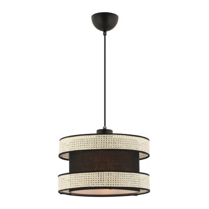 Полилей на кабел HALO 1xE27/60W/230V черен/кремав