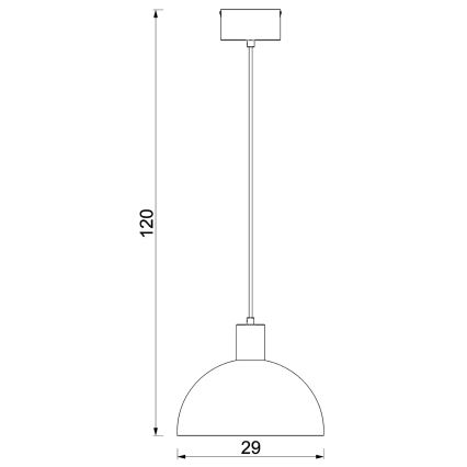 Полилей на кабел HANDA 1xE27/15W/230V кафяв