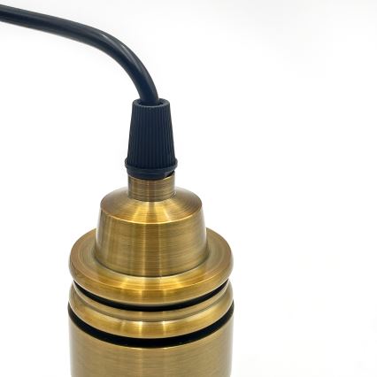 Полилей на кабел HECTOR 1xE27/15W/230V бял/месинг Ø 14 см