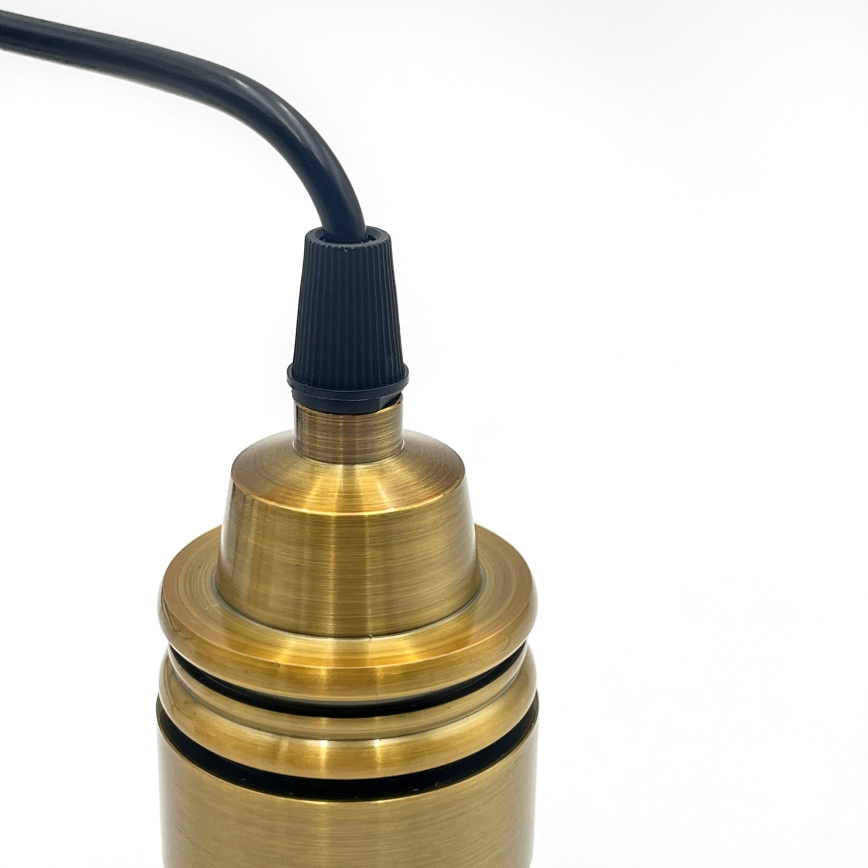 Полилей на кабел HECTOR 1xE27/15W/230V бял/месинг Ø 14 см