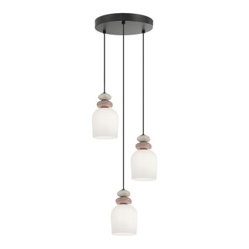 Полилей на кабел HILDA 3xE14/40W/230V черен/кафяв