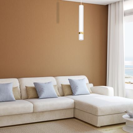 Полилей на кабел JOKER 1xGU10/25W/230V бял/златист