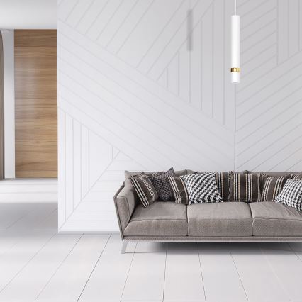 Полилей на кабел JOKER 1xGU10/25W/230V бял/златист