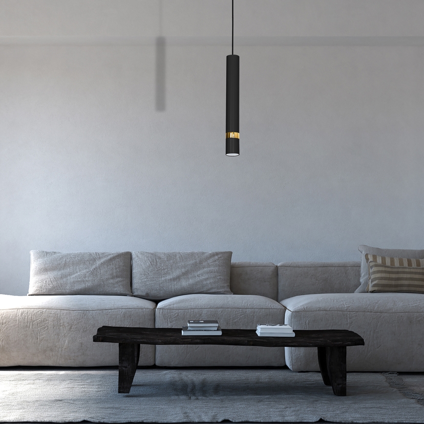 Полилей на кабел JOKER 1xGU10/25W/230V в черно и златно