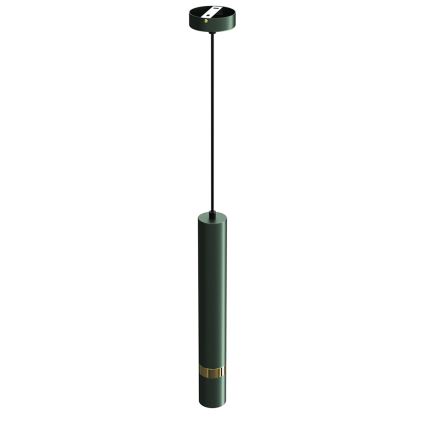 Полилей на кабел JOKER 1xGU10/25W/230V, зелен/златен