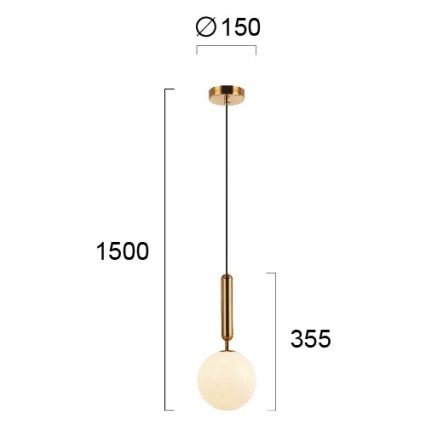 Полилей на кабел JOLIN 1xG9/5W/230V златист